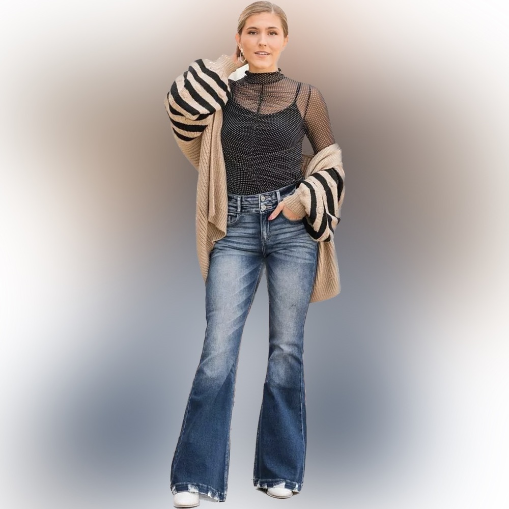 KANCAN High Rise Flare, Size 26 Regular EUC